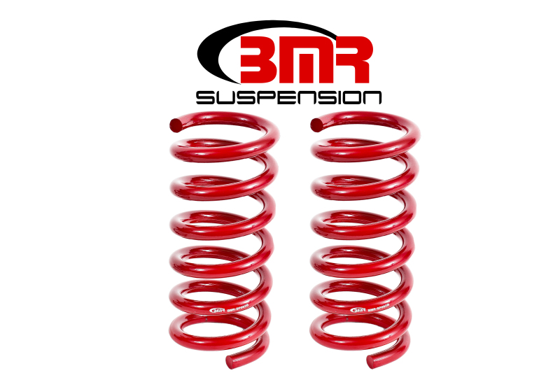 Ford Mustang Lowering Springs - Rear - BMR Suspension - Performance Version - Red - `15-`23 Ford Mustang Lowering Springs - Rear - BMR Suspension - Performance Version - Red - `15-`23